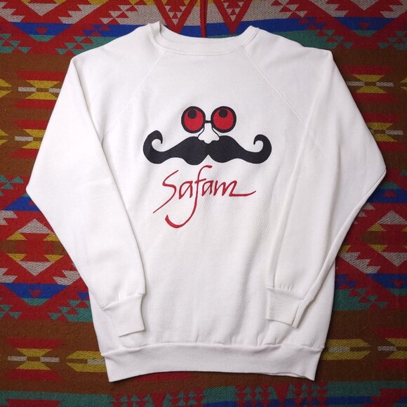 Vintage 80s Safam Jewish American Rock Band Sweatshirt 81 - Picture 1 of 5